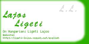 lajos ligeti business card